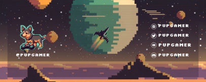 Profile Banner Maker for Twitch Streamers Featuring a Dog Graphic