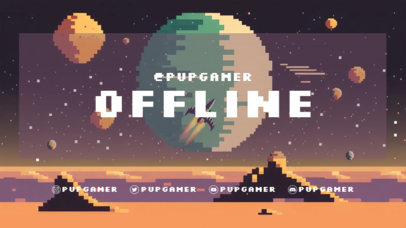 Offline Banner Maker Featuring an 8-Bit Aesthetic for Twitch Streamers