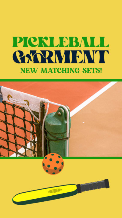 Instagram Story Template to Promote New Pickleball Gear 