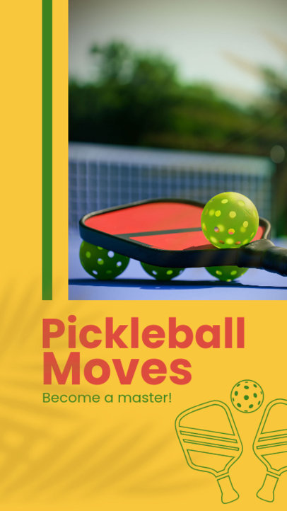 Instagram Story Maker Featuring Pickleball Tips for Beginners