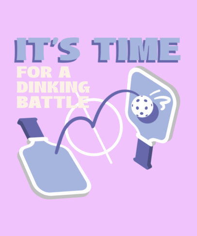 T-Shirt Design Maker Featuring Pickleball Paddle Illustrations 5737a