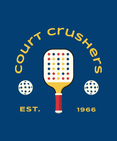 T-Shirt Design Creator for a Pickleball Team 5738c