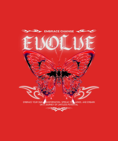 Y2K-Style T-Shirt Design Creator with a Butterfly Graphic