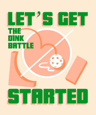 Illustrated T-Shirt Design Maker for an Amateur Pickleball Club  5737e