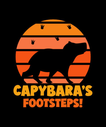 Illustrated T-Shirt Design Generator Featuring a Capybara Graphic
