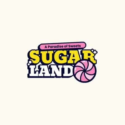 Online Logo Maker with a Colorful Typeface for a Candy Store