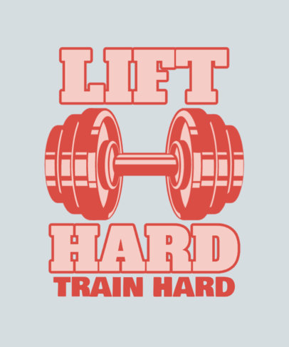 T-Shirt Design Maker Featuring Illustrated Graphics and Quotes for Gym Rats