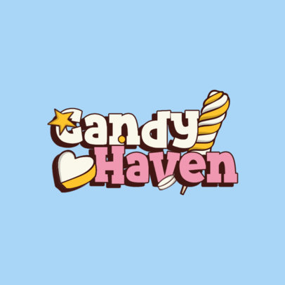 Logo Maker for a Candy Store Featuring Sweet Illustrations