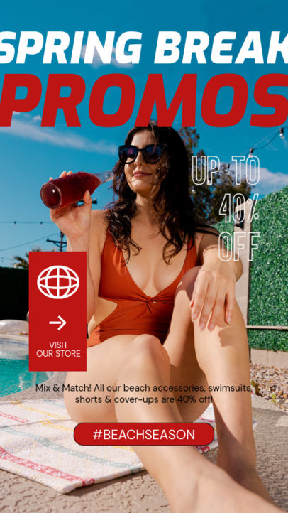 Instagram Story Creator Featuring a Spring Break Sale Ad