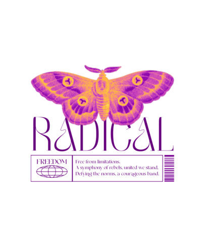 Modern T-Shirt Design Creator Featuring a Butterfly Graphic