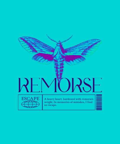 T-Shirt Design Creator Featuring an Illustrated Butterfly with a Phrase