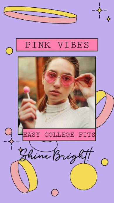 Fashion Influencer-Themed Instagram Story Video Maker Featuring College Outfit Tips