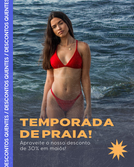 Instagram Post Template for an Offer Beachwear Sale