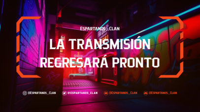 Twitch Offline Banner Generator Featuring a Cyberpunk Aesthetic