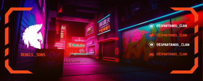 Twitch Profile Banner Generator With a Cyberpunk Theme Inspired by Fortnite