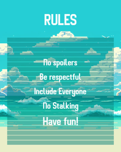 Twitch Info Panel Generator With Gaming Rules and an 8-Bit Style