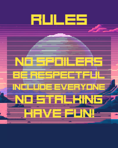 Twitch Info Panel Template for Gamers Featuring Rules