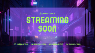 Cyberpunk-Inspired Twitch Screen Generator with a Starting Soon Message 
