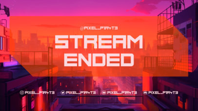 Twitch Screen Creator with an AI-Made Background and a Stream Ended Text