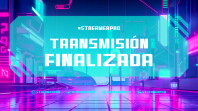 Twitch Screen Maker for Video Game Streamers Featuring a Cyberpunk-Inspired Background