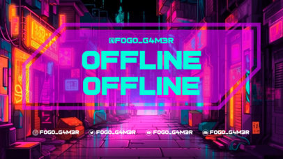 Twitch Screen Template Featuring an Offline Message 