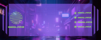 Twitch Banner Generator Featuring a Night Alley Background Illustration