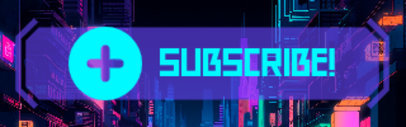 Cyberpunk-Inspired Twitch Panel Template for a Subscription Button