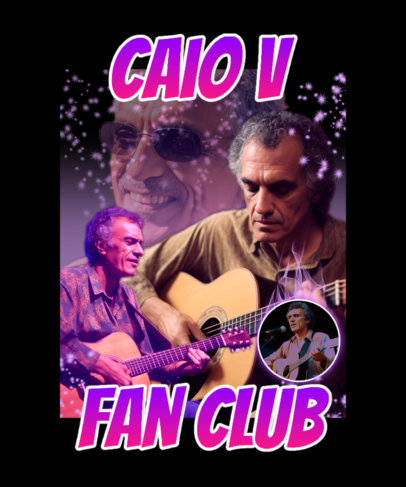 AI-Generated T-Shirt Design Template Inspired by Caetano Veloso 5955c