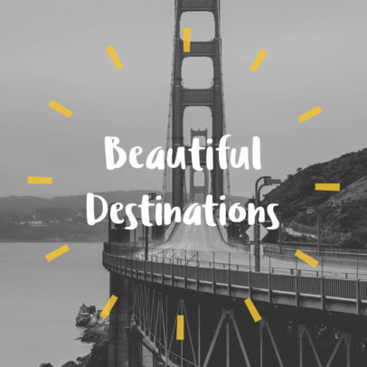 Social Media Post Template with a Travel Quote