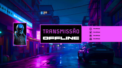 Futuristic Twitch Offline Banner Creator Featuring a Theme Inspired by Fortnite
