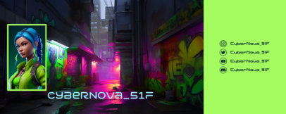 Cyberpunk-Themed Twitch Banner Generator Inspired by Fortnite