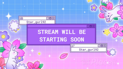 Kawaii Twitch Screen Video Maker Featuring a Starting-Soon Message 6722