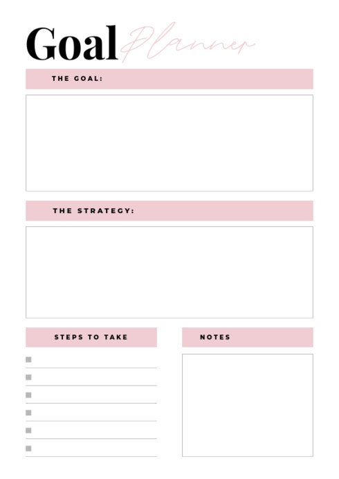 Placeit - Goal-Themed Planner Design Maker With a Minimalist Style