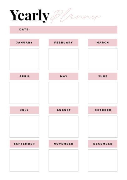 Yearly Planner Design Maker for an Annual Agenda 6438 el1