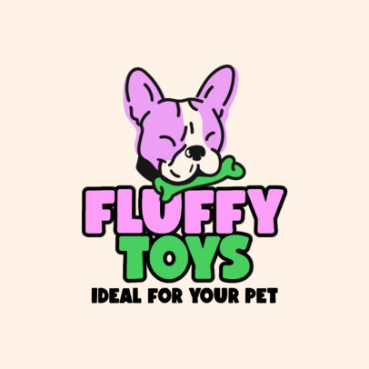 Logo Maker for a Pet Toy Store Featuring a Dog Graphic