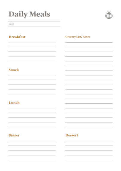 Daily Planner Design Maker for a Meals Program 6446 el1