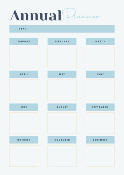 Planner Design Maker Featuring an Annual Agenda 6438d-el1