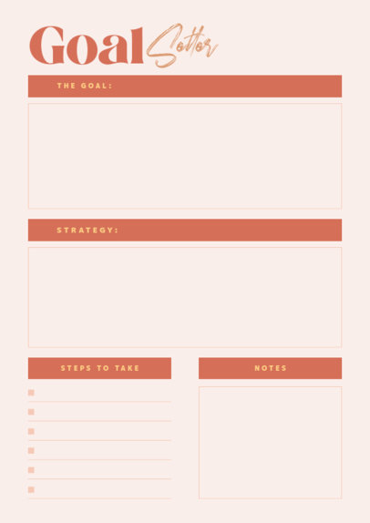 Planner Design Generator for a Goal-Setter Agenda 6439e-el1
