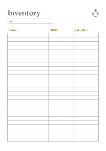 Inventory-Themed Planner Design Maker for Food Products 6449 el1