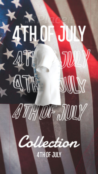 3D T-Shirt Video with Animated Text to Promote a 4th of July Sale