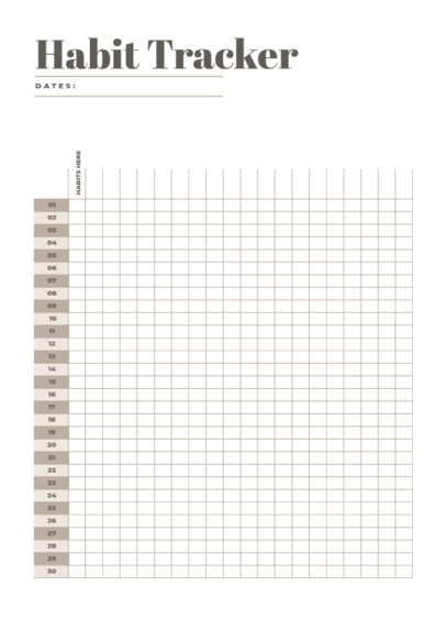 Planner Design Template Featuring Habit Trackers 6445 el1