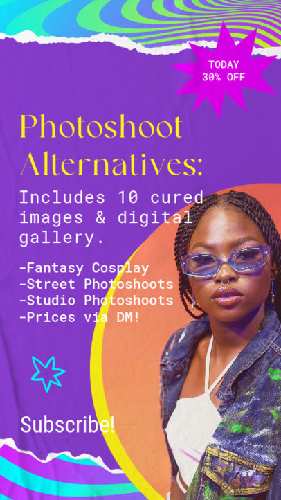 Instagram Story Maker Featuring Promotional Photography Packages 5754