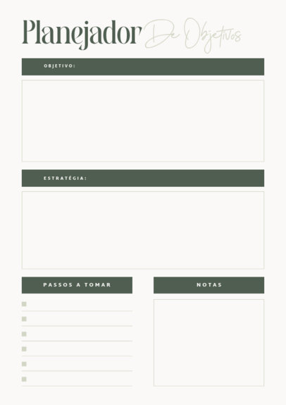 Modern Planner Design Creator to Write Goals 6439b-el1