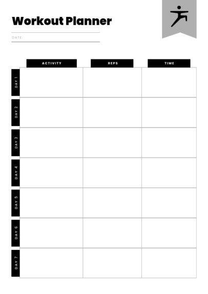Planner Design Maker for a 7-Day Workout Routine 6452 el1