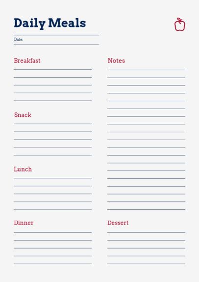 Nutritional Planner Design Creator for a Meals Program 6446b-el1