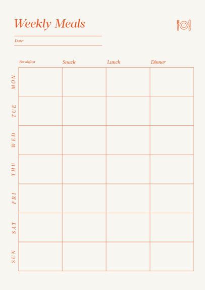 Online Planner Design Template for a Weekly Nutritional Program 6447c-el1