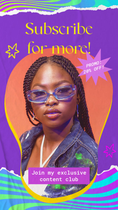 Instagram Story Maker with Colorful Graphics to Promote an OnlyFans Content Creator