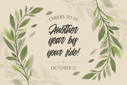 Wine Label Maker Featuring a Celebratory Message for an Anniversary 5751