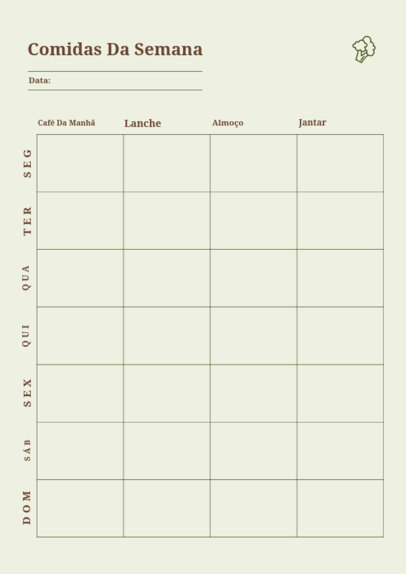 Planner Design Maker Featuring a Broccoli Icon for Weekly Meals 6447d-el1