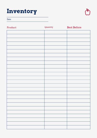 Nutritional Planner Design Creator for a Food Inventory Featuring an Apple Icon 6449b-el1